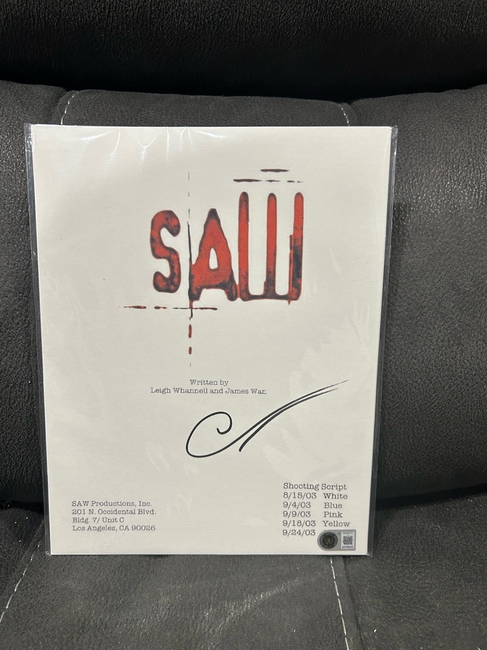 Carey Elwes; SAW autograph! COA included!